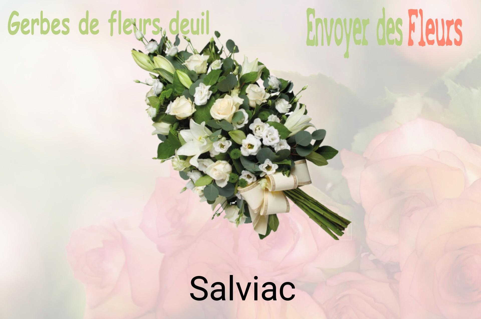 Gerbe de fleurs de deuil livrée à Salviac